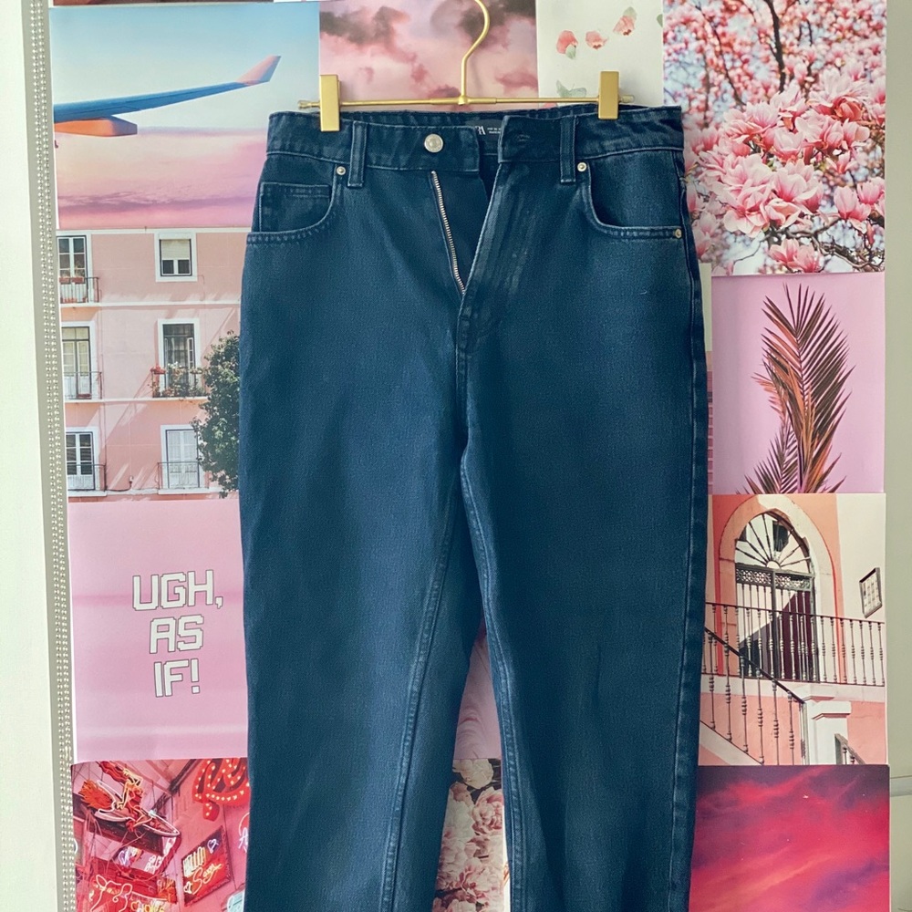 Zara Dark Wash Mom Jeans